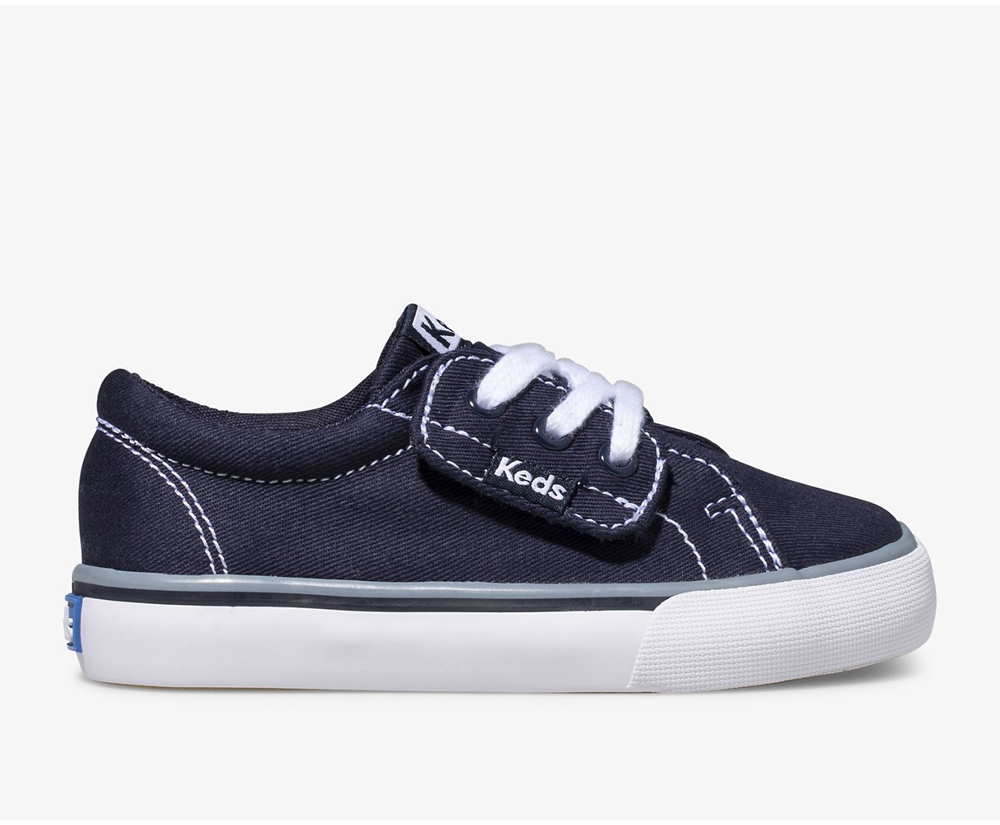 Kids Keds Sneakers - Jump Kick Jr. Canvas - Navy - 8706-TWQPH